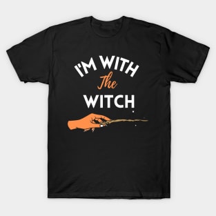 I'm With The Witch Cute Halloween Husband Wife Gift T-Shirt